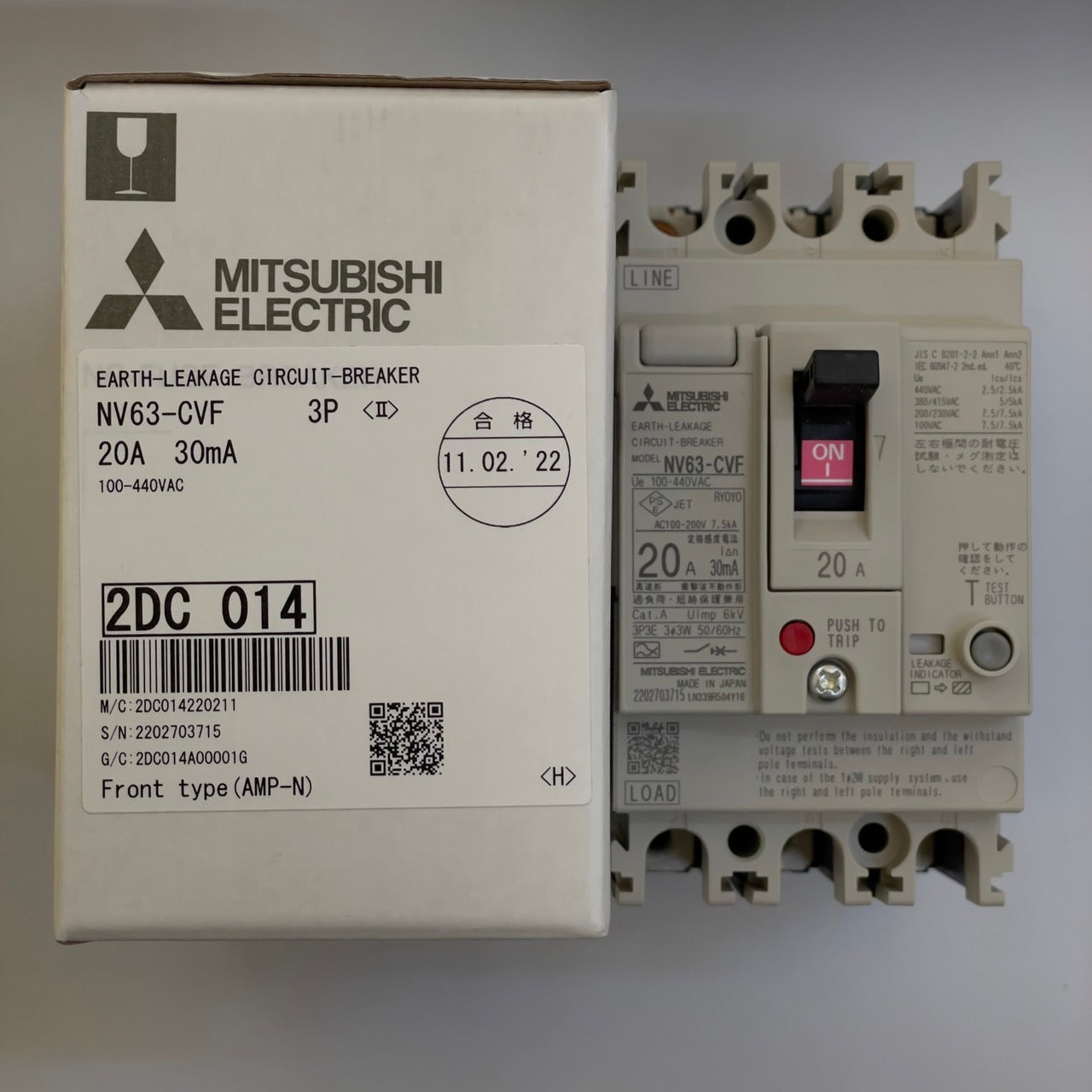 NV63-CVF 3P 20A 30mA